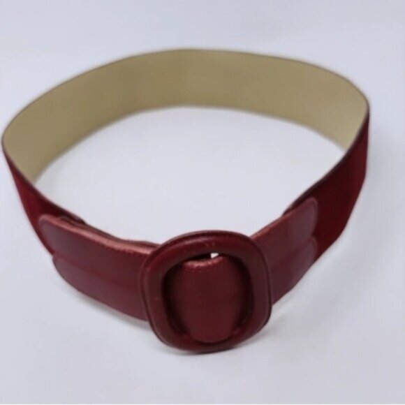 Valentino Garavani Burgundy Suede Leather Belt size 70